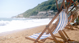 Deckchairs on Ventnor beach